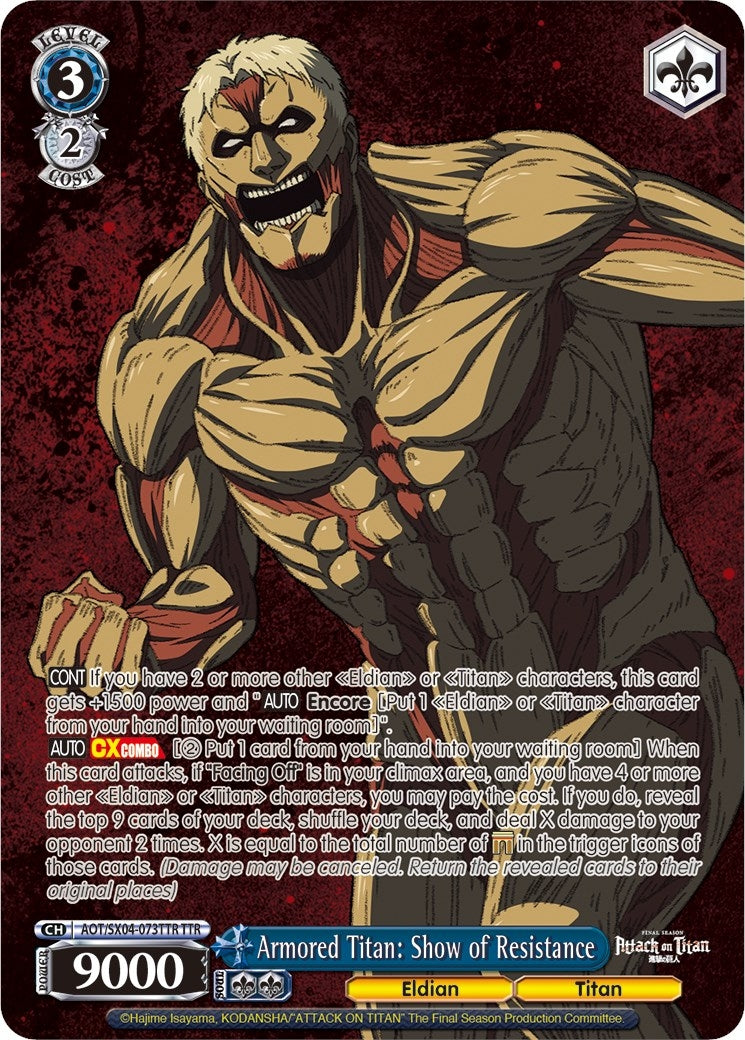 Armored Titan: Show of Resistance (TTR) (4073) [AOT3] - Weiss Schwarz Single