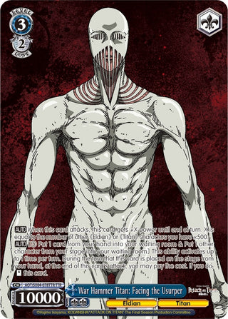 War Hammer Titan: Facing the Usurper (TTR) (4078) [AOT3] - Weiss Schwarz Single