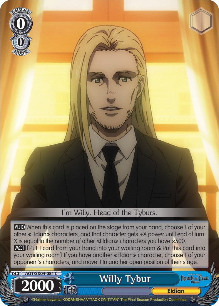Willy Tybur (4081) [AOT3] - Weiss Schwarz Single