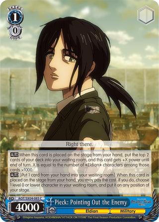 Pieck: Pointing Out the Enemy (4085) [AOT3] - Weiss Schwarz Single