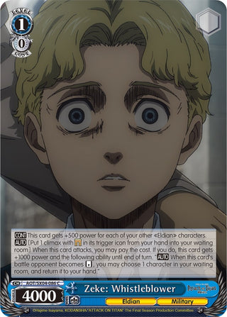 Zeke: Whistleblower (4086) [AOT3] - Weiss Schwarz Single