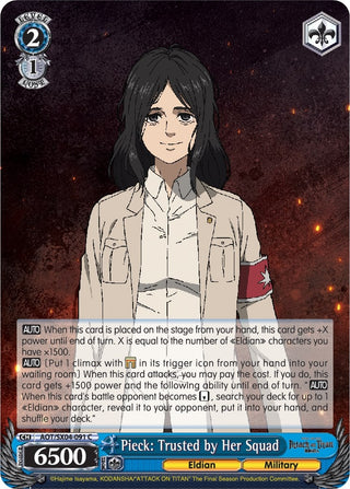 Pieck: Trusted by Her Squad (4091) [AOT3] - Weiss Schwarz Single