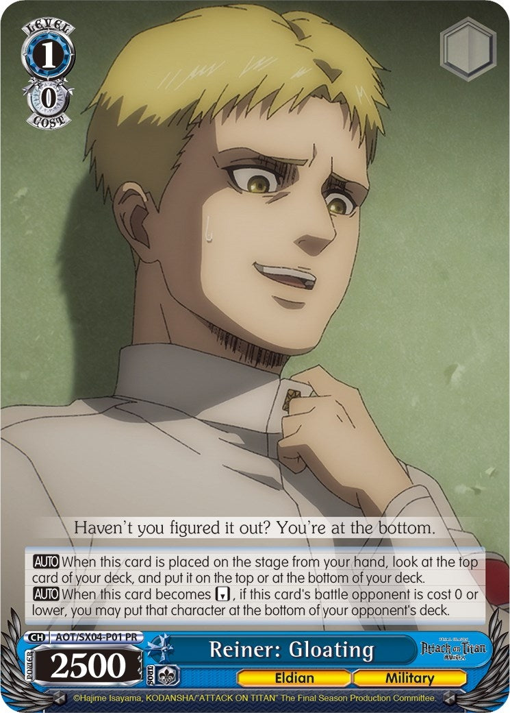 Reiner: Gloating (401) [AOT3] - Weiss Schwarz Single
