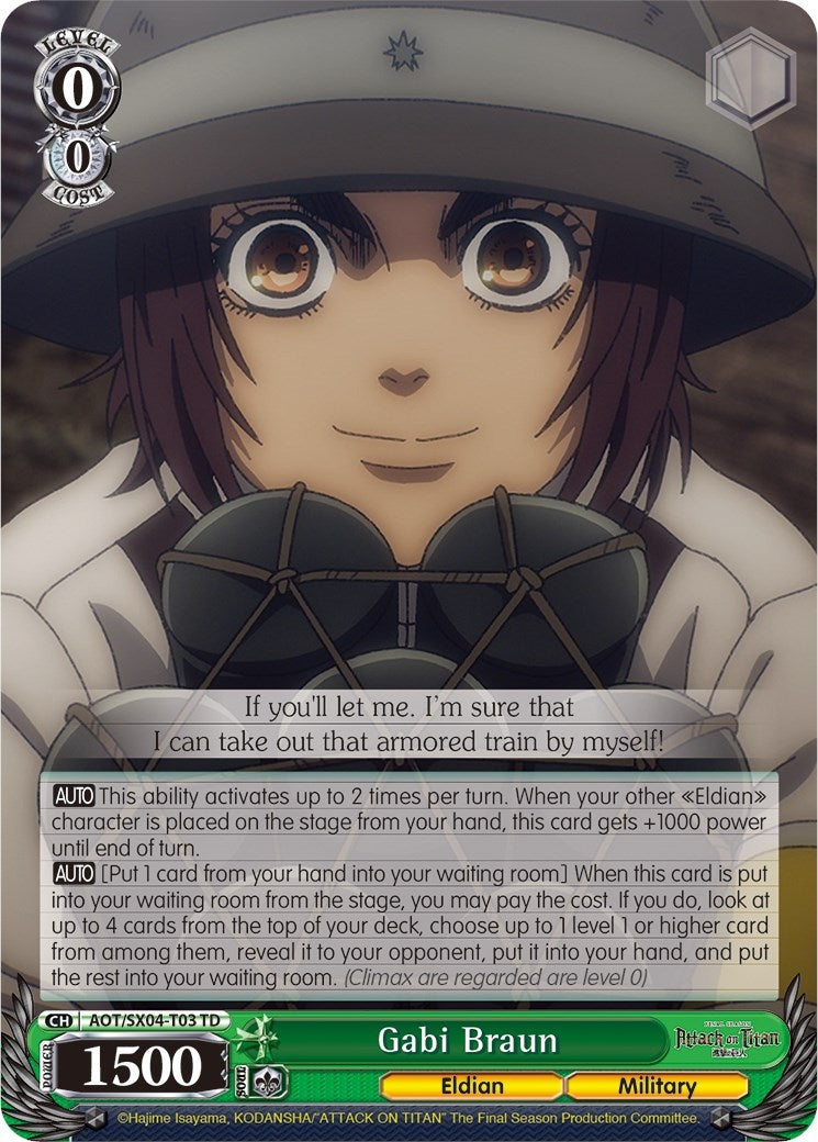Gabi Braun (403) [AOT3] - Weiss Schwarz Single
