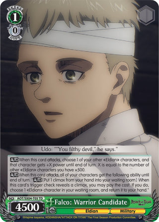 Falco: Warrior Candidate (405) [AOT3] - Weiss Schwarz Single