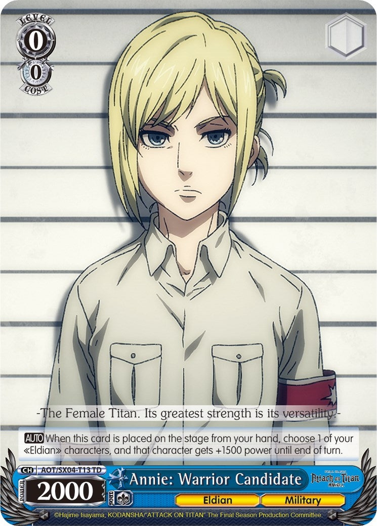Annie: Warrior Candidate (413) [AOT3] - Weiss Schwarz Single