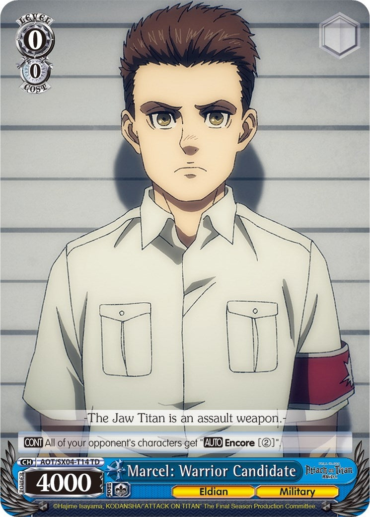 Marcel: Warrior Candidate (414) [AOT3] - Weiss Schwarz Single