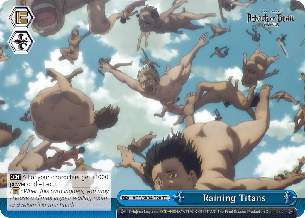 Raining Titans (420) [AOT3] - Weiss Schwarz Single