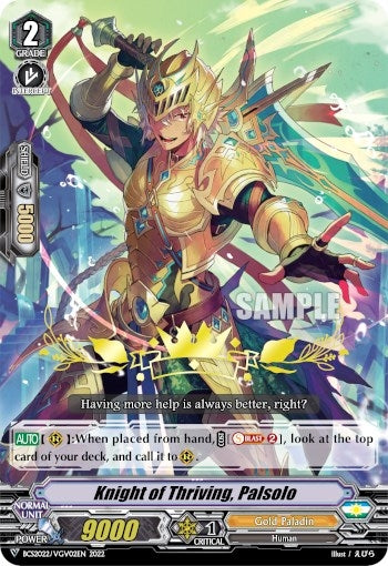 Knight of Thriving Palsolo (202202) [EVENT] - Cardfight Vanguard Single