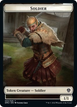 Soldier // Emblem - Ajani Sleeper Agent Double-sided Token (0) [DMU] - MTG Single