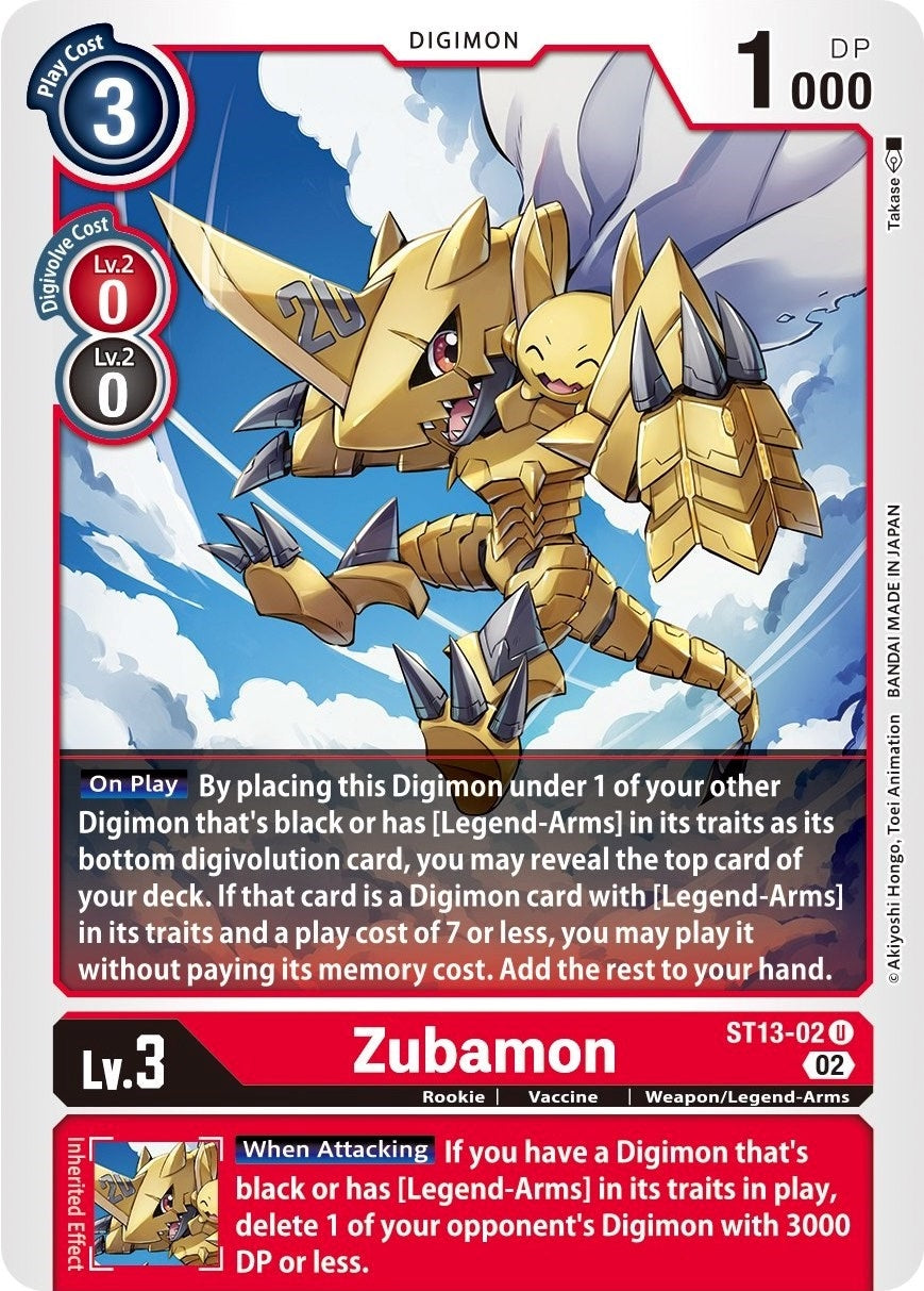 Zubamon (1302) [ST-13] - Digimon Card Game Single