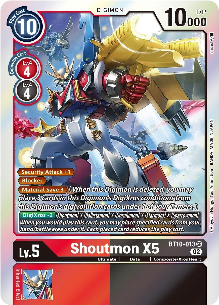 Shoutmon X5 (10013) [BT10] - Digimon Card Game Single