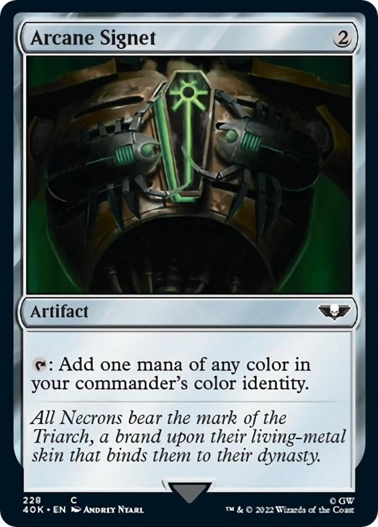 Arcane Signet (228) (Surge Foil) (228) [40K] - MTG Single