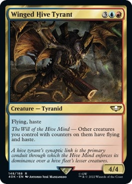 Winged Hive Tyrant (148) [40K] - MTG Single