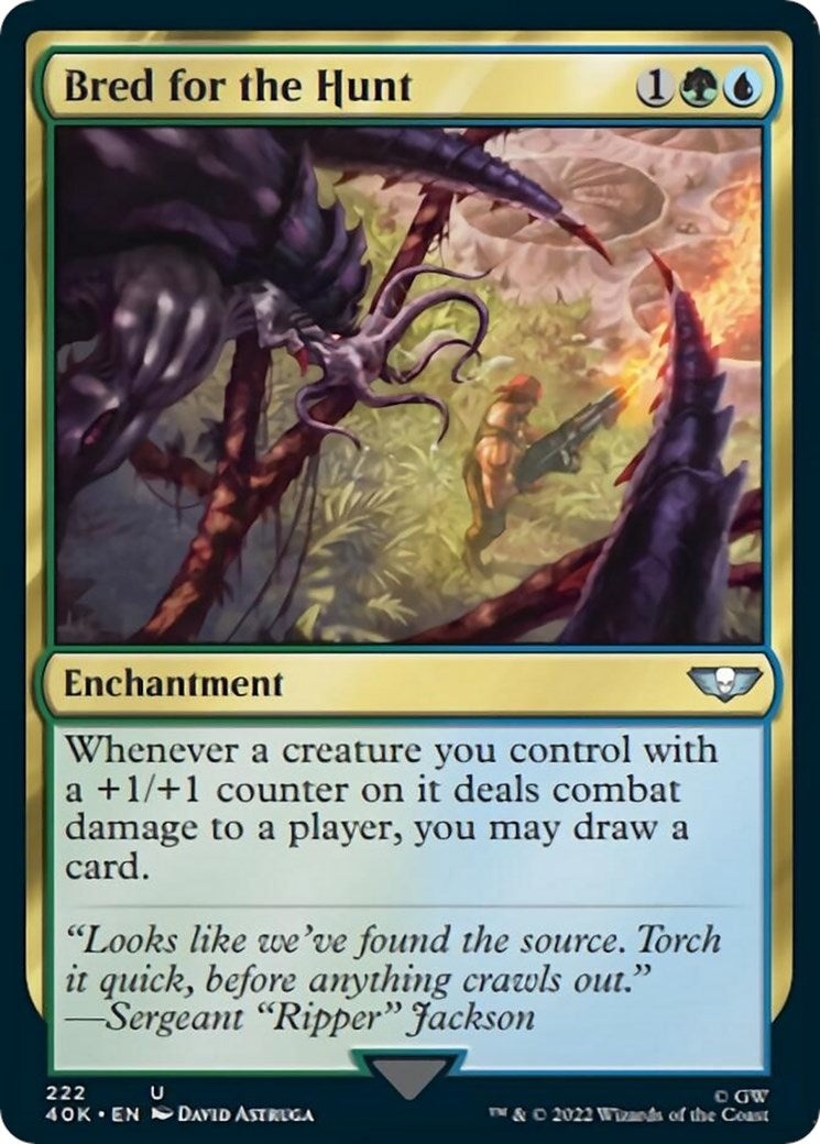 Bred for the Hunt (Surge Foil) (222) [40K] - MTG Single