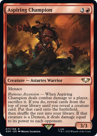 Aspiring Champion (Surge Foil) (71) [40K] - MTG Single