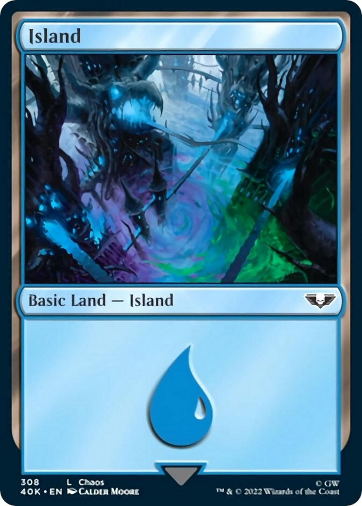 Island (308) (Surge Foil) (308) [40K] - MTG Single