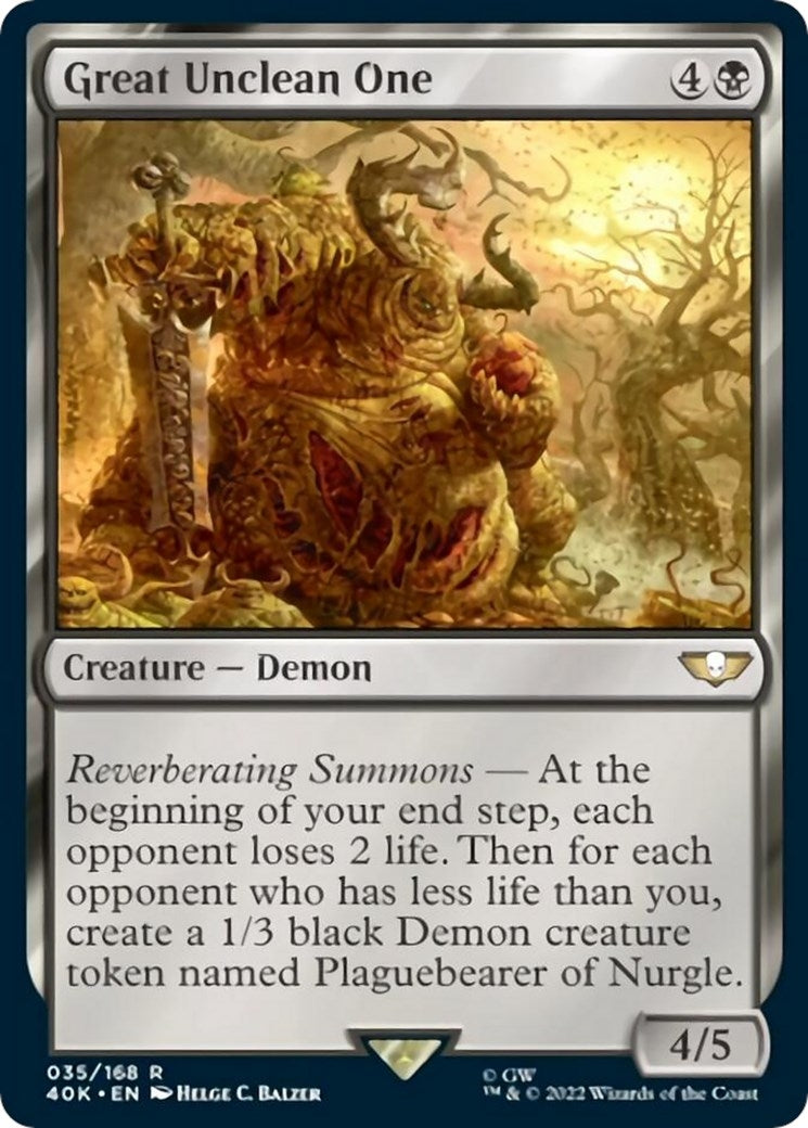 Great Unclean One (35) [40K] - MTG Single