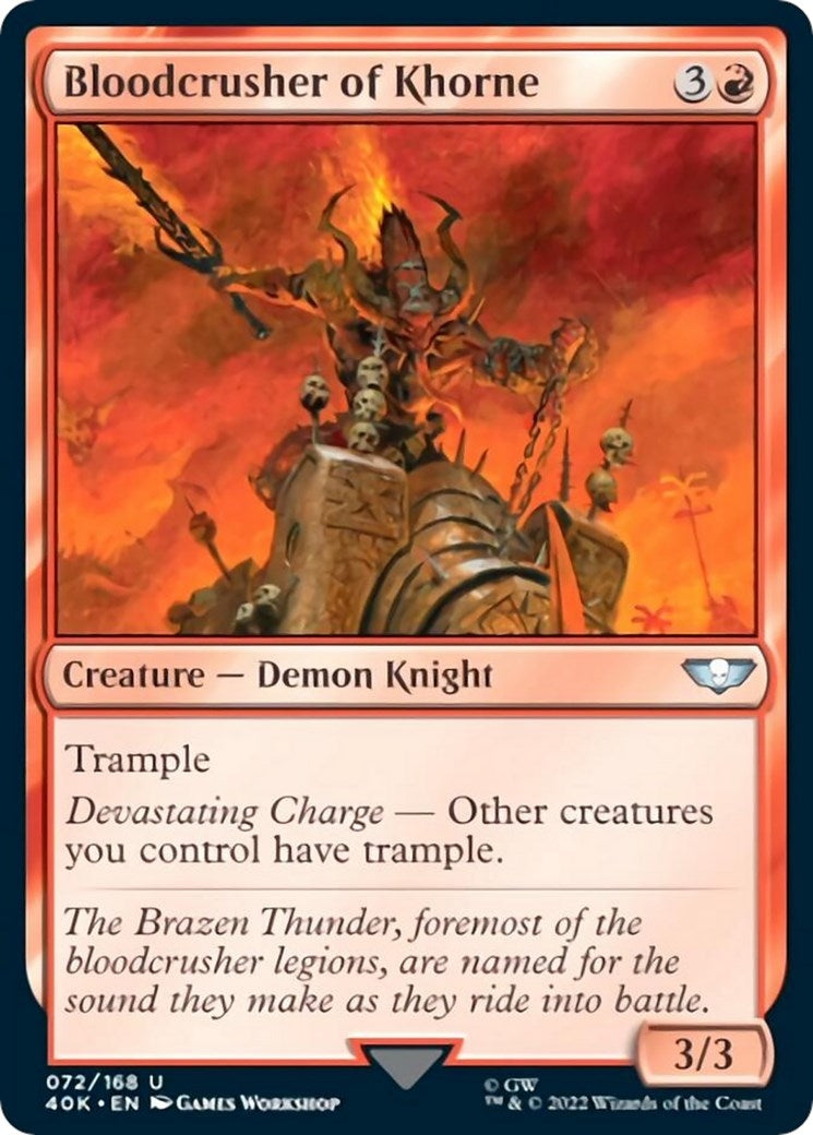 Bloodcrusher of Khorne (72) [40K] - MTG Single