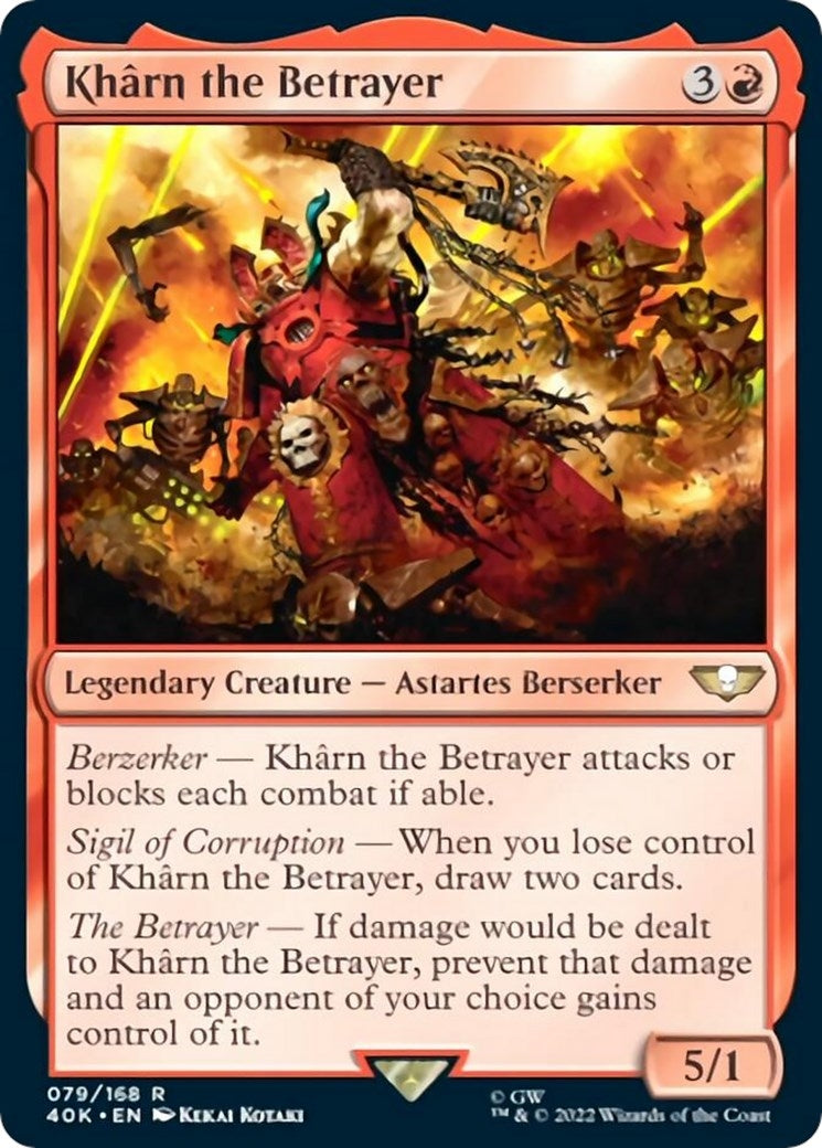 Kharn the Betrayer (Surge Foil) (79) [40K] - MTG Single
