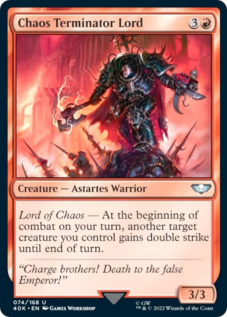 Chaos Terminator Lord (Surge Foil) (74) [40K] - MTG Single