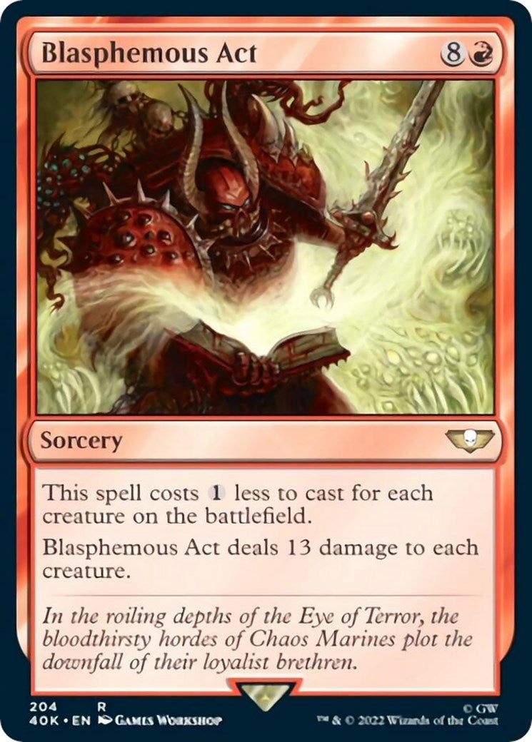 Blasphemous Act (Surge Foil) (204) [40K] - MTG Single