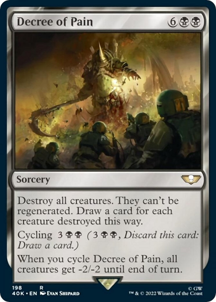 Decree of Pain (Surge Foil) (198) [40K] - MTG Single