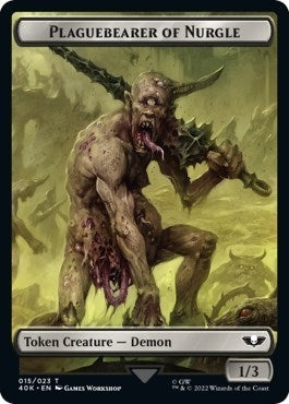Plaguebearer of Nurgle // Astartes Warrior (012) Double-sided Token (0) [40K] - MTG Single