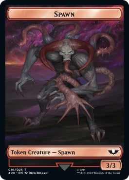 Spawn // Blue Horror Double-sided Token (0) [40K] - MTG Single