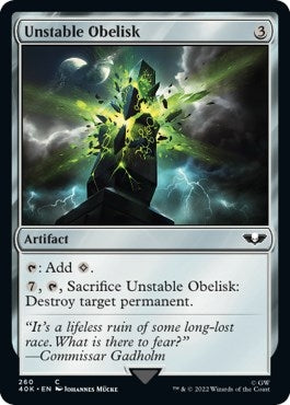 Unstable Obelisk (Surge Foil) (260) [40K] - MTG Single