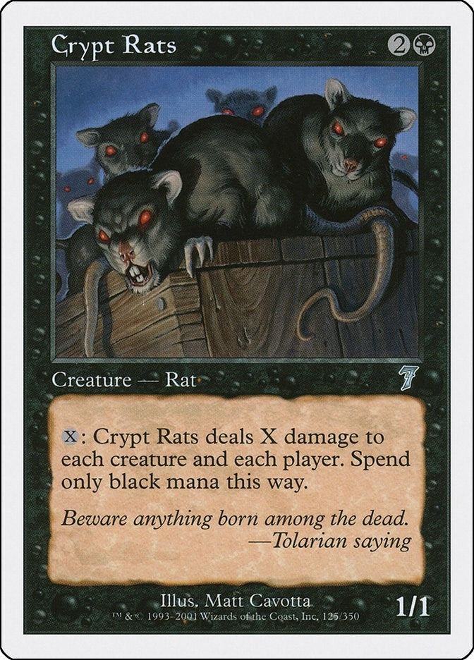 Crypt Rats (125) [7ED] - MTG Single