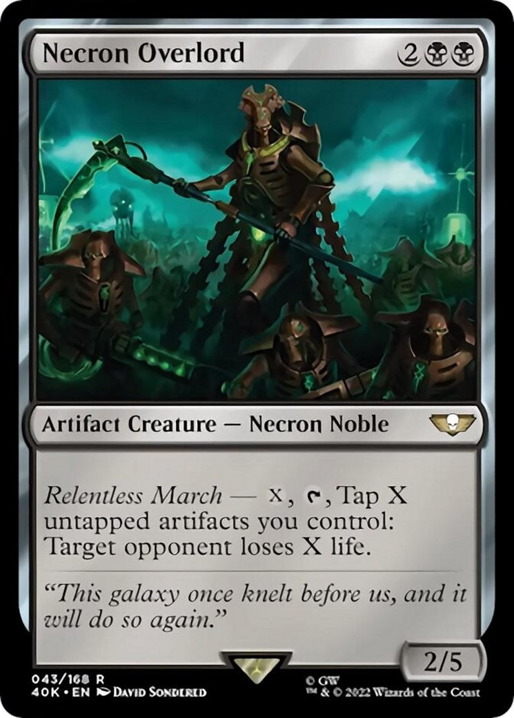 Necron Overlord (Surge Foil) (43) [40K] - MTG Single