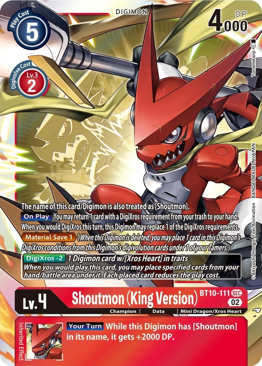 Shoutmon (King Version) (10111) [BT10] - Digimon Card Game Single