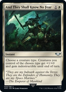 And They Shall Know No Fear (9) [40K] - MTG Single
