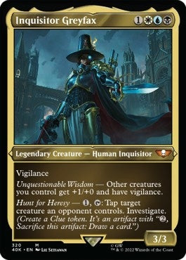 Inquisitor Greyfax (Display Commander) (Foil Etched) - Thick Stock (320) [40K] - MTG Single
