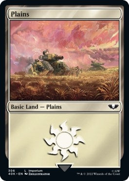 Plains (306) (Surge Foil) (306) [40K] - MTG Single