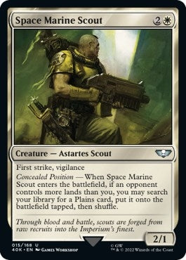 Space Marine Scout (Surge Foil) (15) [40K] - MTG Single