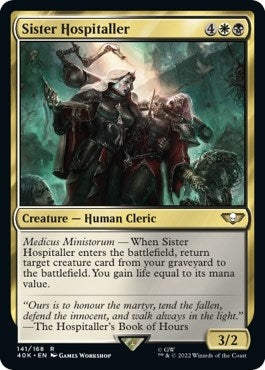 Sister Hospitaller (Surge Foil) (141) [40K] - MTG Single