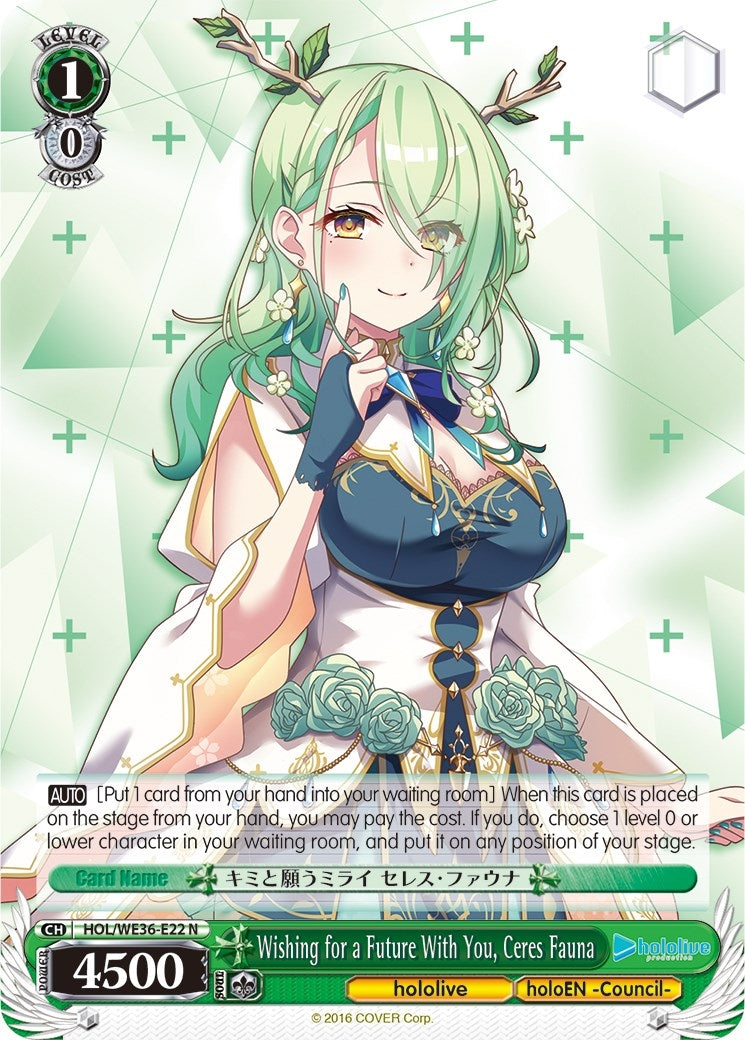 Wishing for a Future With You Ceres Fauna (3622) [HOL2] - Weiss Schwarz Single