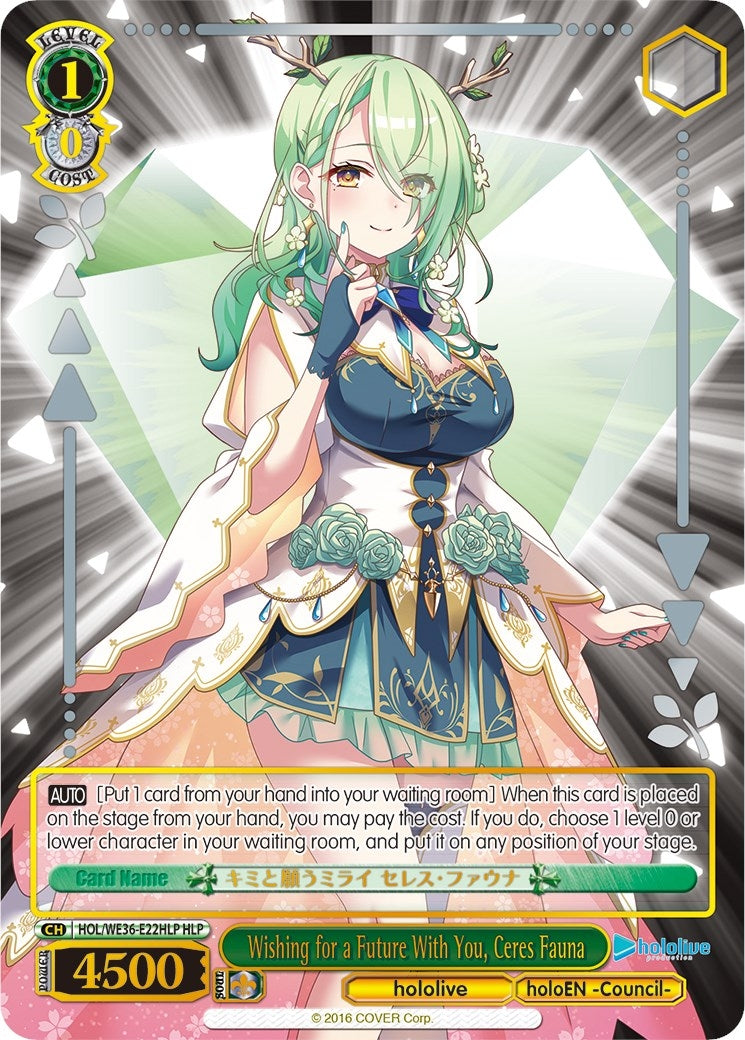 Wishing for a Future With You Ceres Fauna (HLP) (3622) [HOL2] - Weiss Schwarz Single