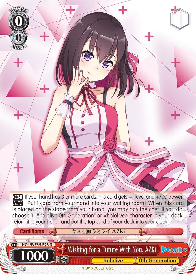 Wishing for a Future With You AZKi (3628) [HOL2] - Weiss Schwarz Single