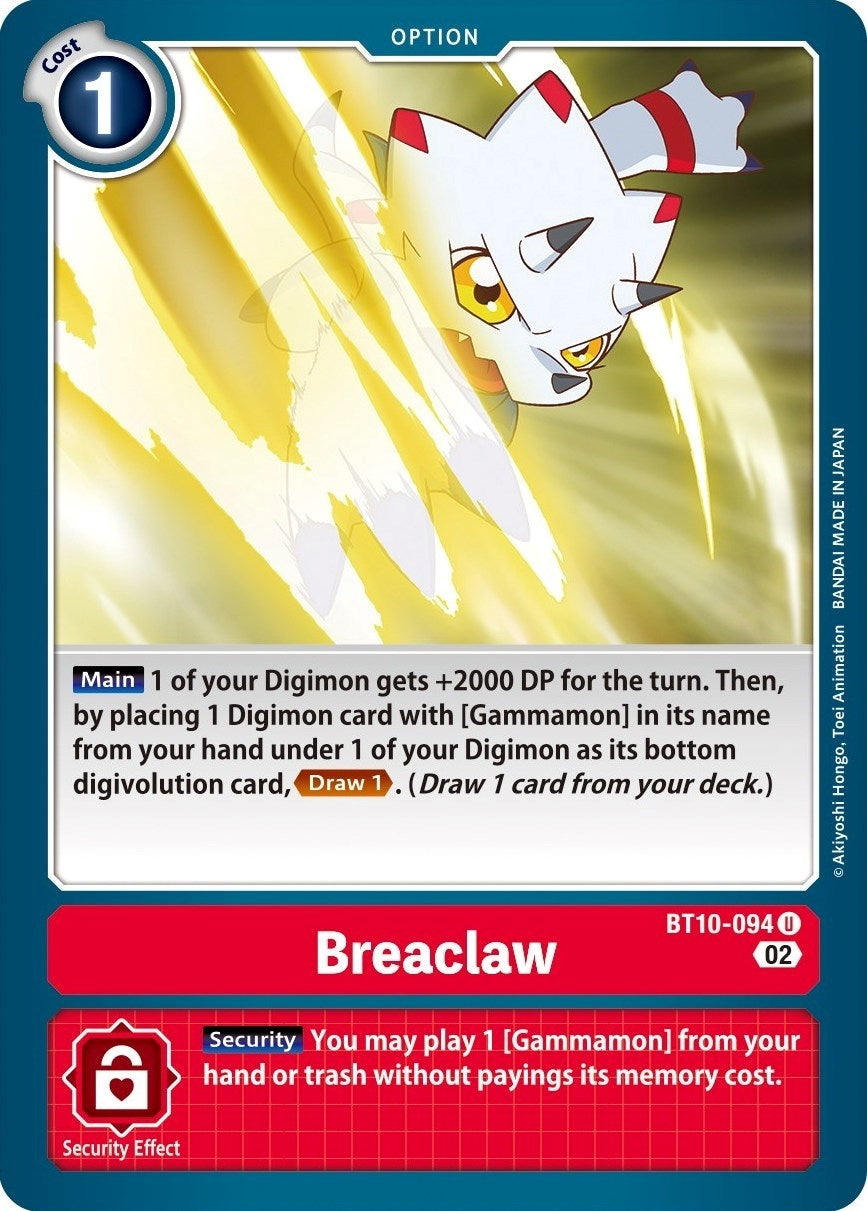 Breaclaw (10094) [BT10] - Digimon Card Game Single