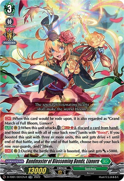 Bandmaster of Blossoming Bonds Lianorn (Foil) (1001) [D-TD01] - Cardfight Vanguard Single