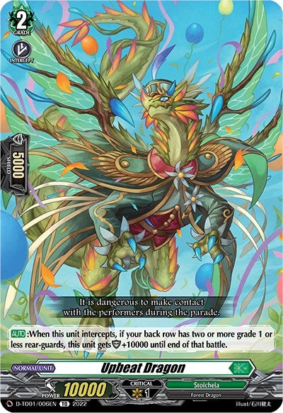 Upbeat Dragon (1006) [D-TD01] - Cardfight Vanguard Single