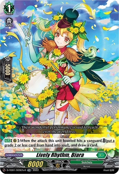 Lively Rhythm Biara (Foil) (1009) [D-TD01] - Cardfight Vanguard Single
