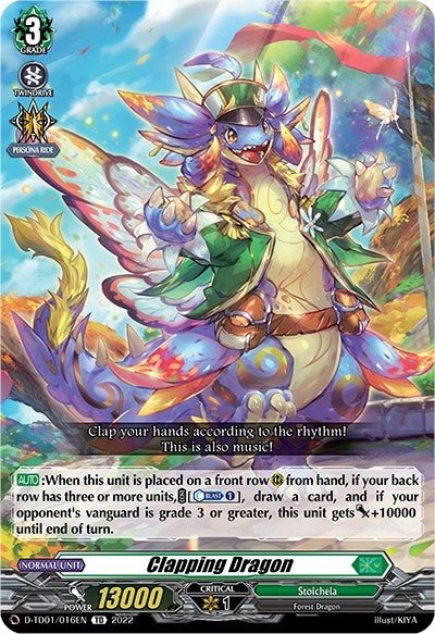 Clapping Dragon (1016) [D-TD01] - Cardfight Vanguard Single