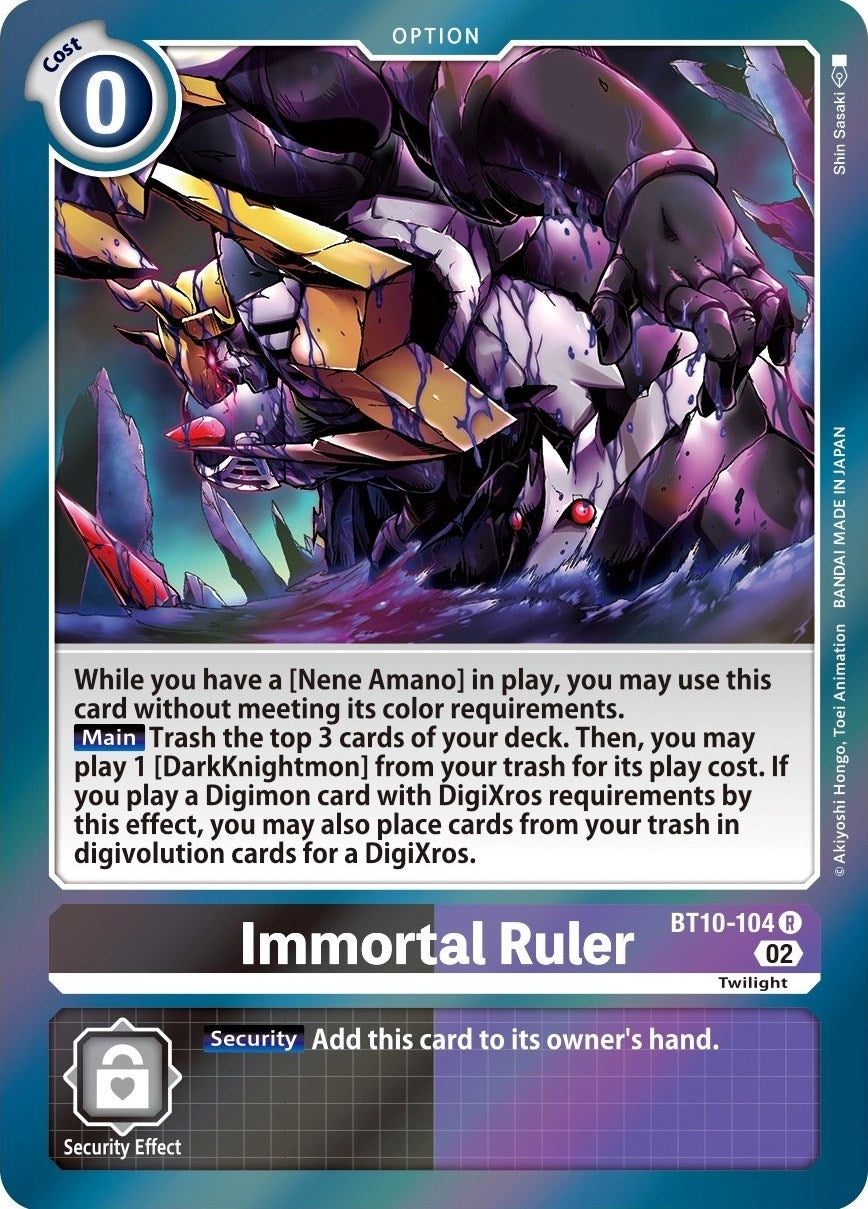 Immortal Ruler (10104) [BT10] - Digimon Card Game Single
