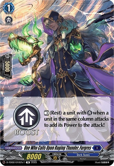 One Who Calls Upon Raging Thunder Furgres (Tutorial Card) (2010) [D-TD02] - Cardfight Vanguard Single