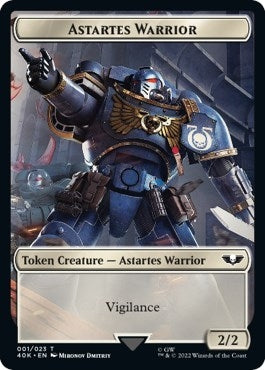 Astartes Warrior (001) // Clue Double-sided Token (Surge Foil) (0) [40K] - MTG Single