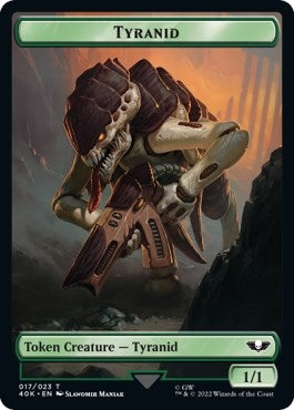 Tyranid (017) // Tyranid Gargoyle Double-sided Token (Surge Foil) (0) [40K] - MTG Single